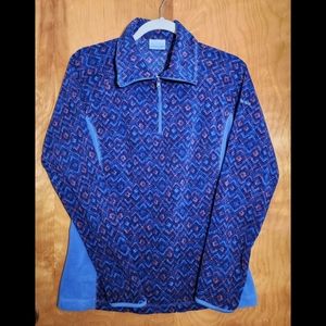Columbia Retro Blue & Pink Fleece Sweater